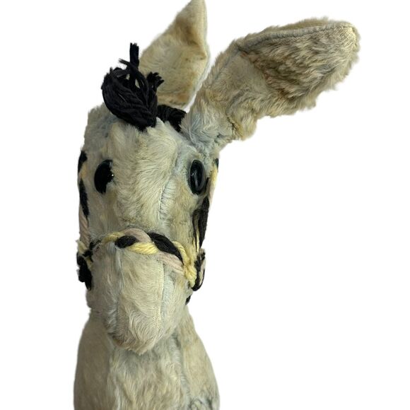 vintage wind up musical plush donkey - Picture 4 of 11